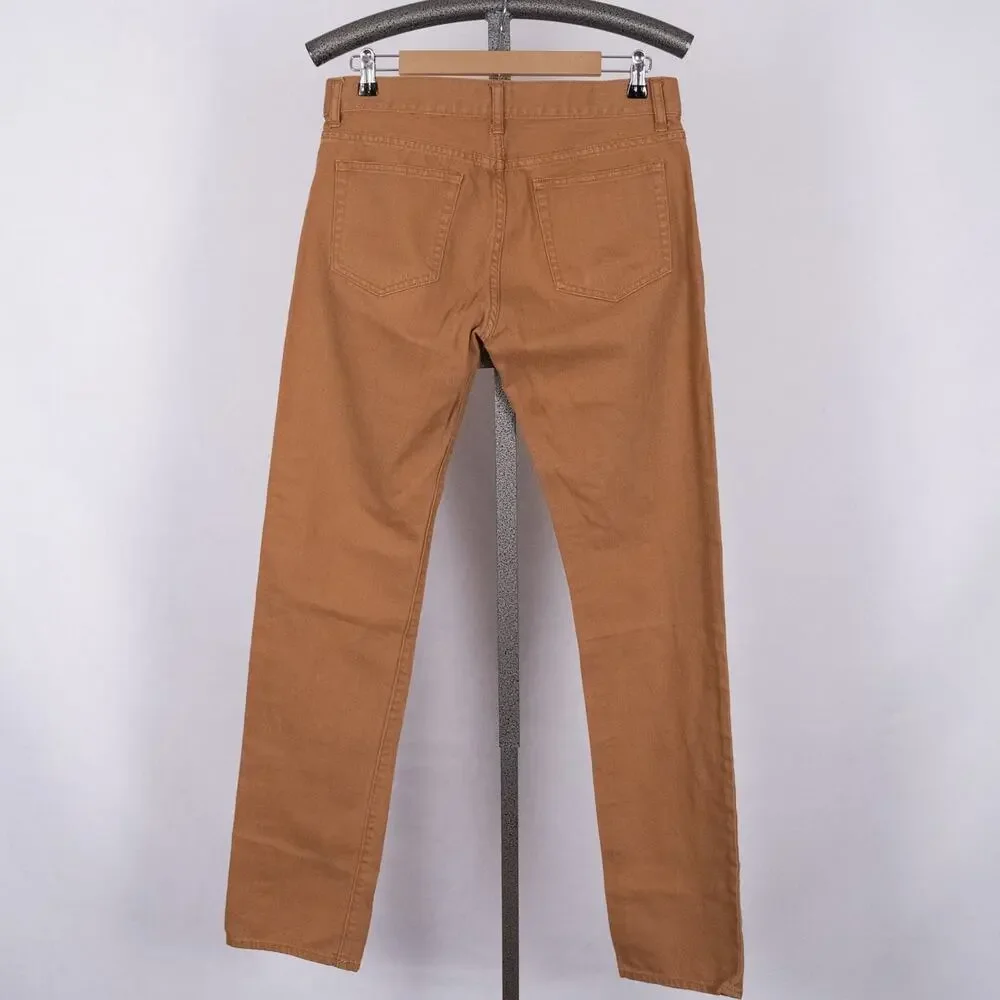 J CREW Men's The Driggs Tan Camel Jeans 32 x 34 Casual Preppy Classic Denim Pant